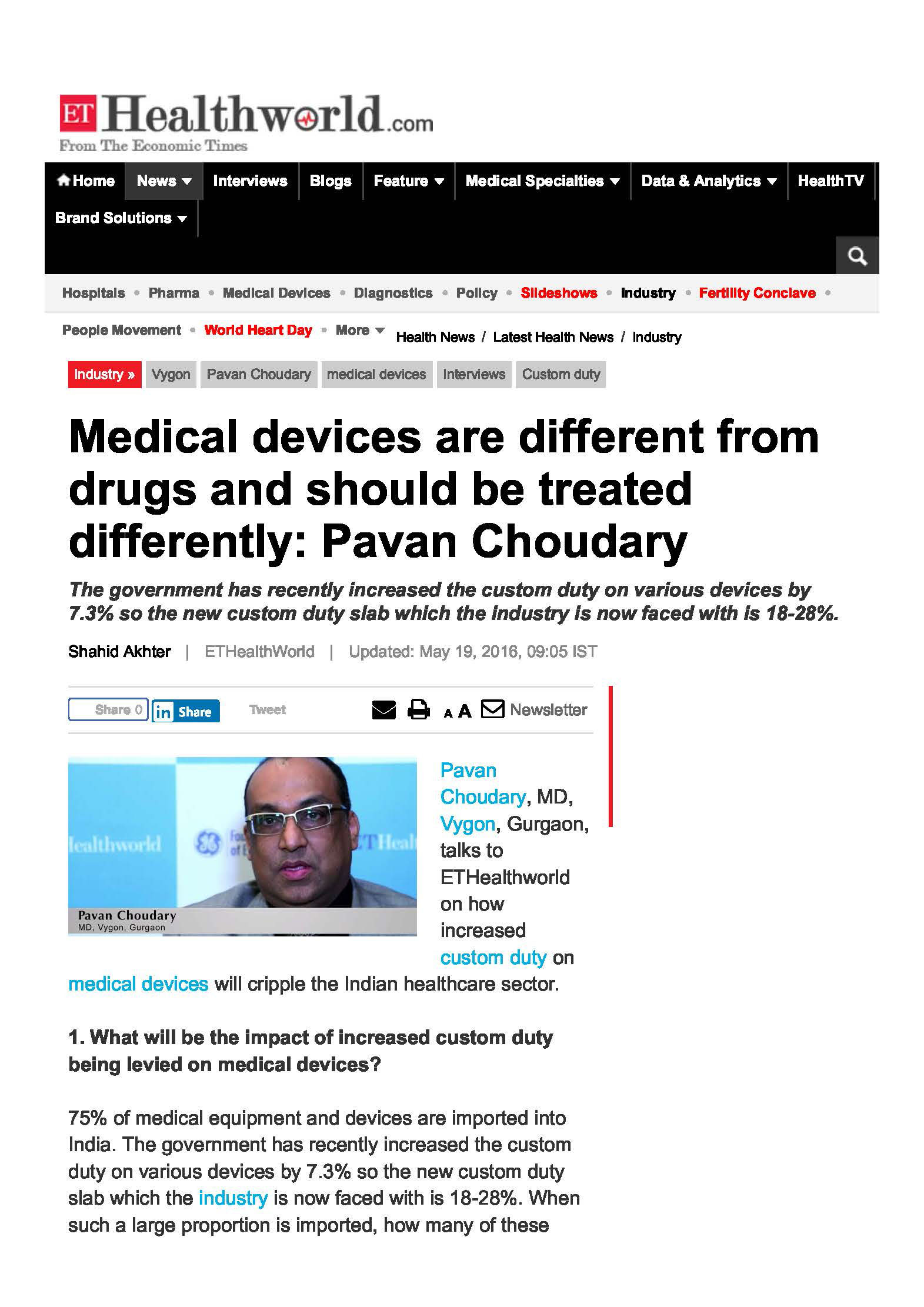 Pavan Choudary Interviewed by ETHealthworld